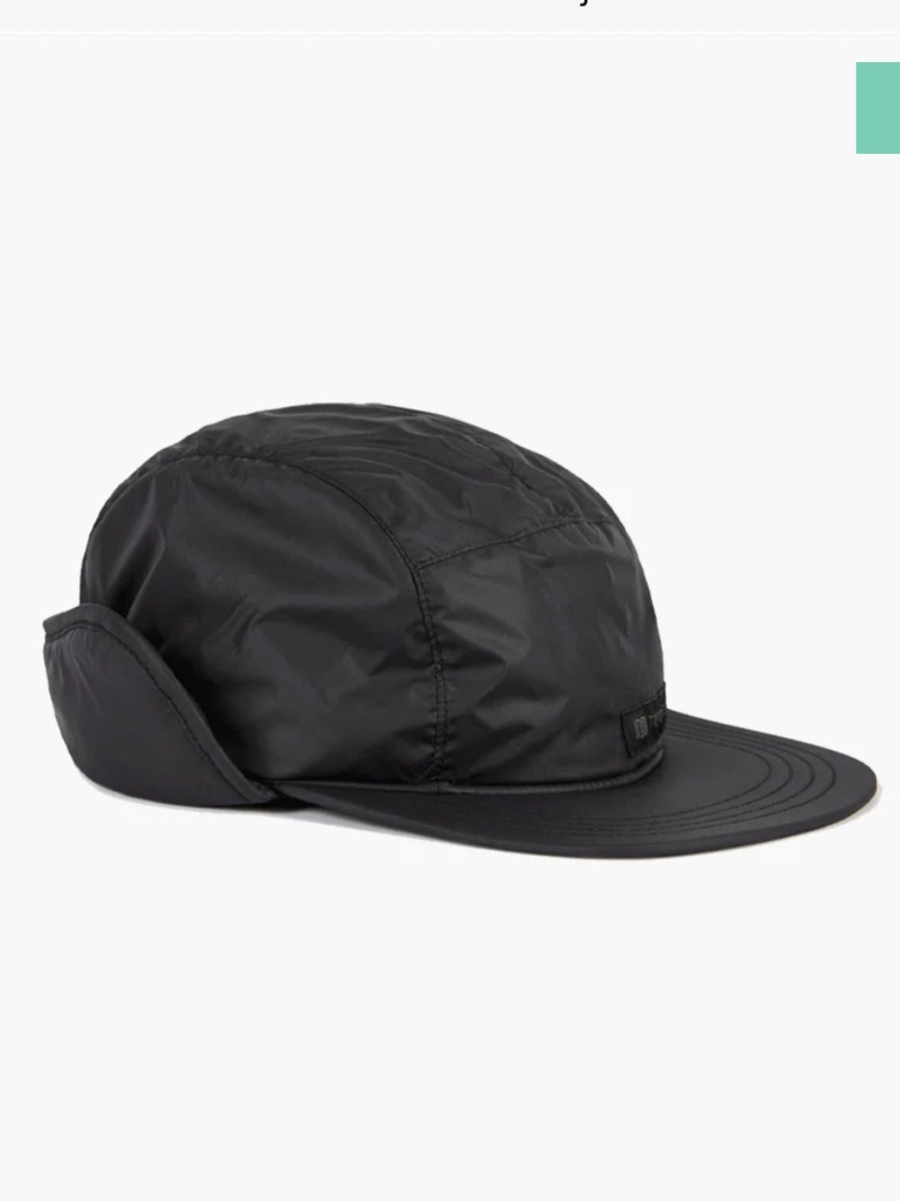 NWT Topo Designs Puffer Cap Black One Size Insulated Ear Flap Hat